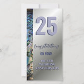 SILVER SHEEN & PAUA TRIM 25th Jubileum Kaart (Voorkant)