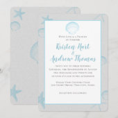 Silver Shells Destination Wedding Kaart (Voorkant / Achterkant)