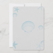 Silver Shells Destination Wedding Kaart (Achterkant)