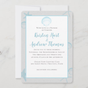 Silver Shells Destination Wedding Kaart