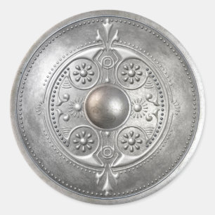 Silver Shield 11 Ronde Sticker