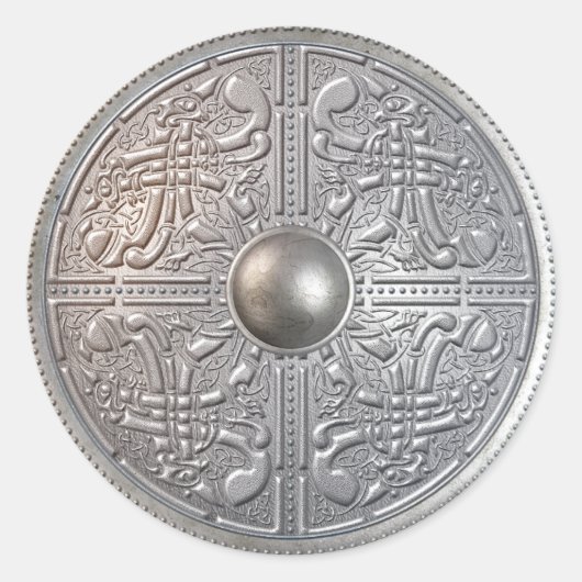 Silver Shield 14 Ronde Sticker (Voorkant)