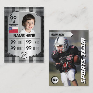 Silver Shield Football Trading Kaart Player Kaarte Contactkaartje