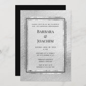 Silver Shimmer 10th Jubileum Party Invitation Kaart (Voorkant / Achterkant)