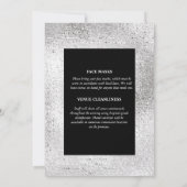 Silver shimmer ballon voor zwarte strijklampjes kaart (Achterkant)