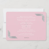 Silver Shimmer Corners Foto Pk First Communie Kaart (Achterkant)