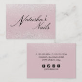 Silver Shimmer Dust and Roze Visitekaartje (Voorkant / Achterkant)