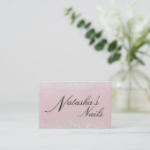 Silver Shimmer Dust and Roze Visitekaartje (Staand voorkant)