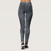 Silver Shimmer Dust Pattern – Elegant Metallic  Leggings (Achterkant)