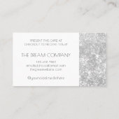Silver Shimmer en Sparkle Discount 15%-kaart Visitekaartje (Achterkant)