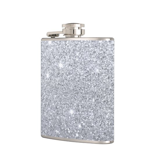 Silver Shimmer Flask Heupfles (Links)