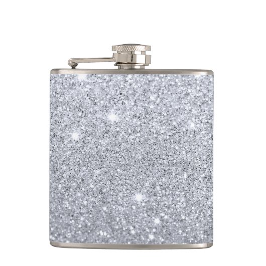 Silver Shimmer Flask Heupfles (Voorkant)