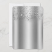 Silver Shimmer Flutter Butterfly Baby shower Kaart (Achterkant)