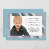 Silver Shimmer Fotocommuniqué Kaart (Voorkant / Achterkant)