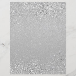 Silver Shimmer Glitter Dust Scrapbook Paper