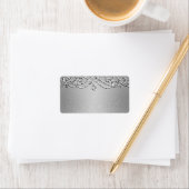 Silver Shimmer Glitter Sjabloon Achtergrond Etiket (Insitu)