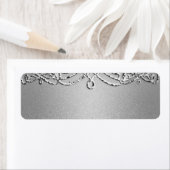 Silver Shimmer Glitter Sjabloon Achtergrond Etiket (Insitu)