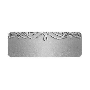 Silver Shimmer Glitter Sjabloon Achtergrond Etiket