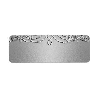 Silver Shimmer Glitter Sjabloon Achtergrond Etiket