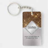 Silver shimmer gold sequin sparing DIY beide zijde Sleutelhanger (Voorkant)