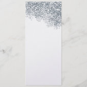 Silver Shimmer Light Shower Menu Kaart (Achterkant)