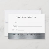 Silver Shimmer Marble Gift Certificate (Achterkant)