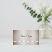  Silver Shimmer Professional Elegant Eenvoudig Visitekaartje (Staand voorkant)