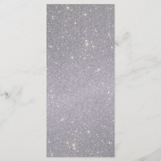 Silver Shimmer Stripe Wedding Menu (Achterkant)