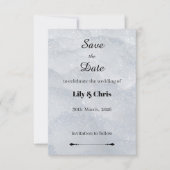 Silver Shimmering Filigree Save the Date Card (Voorkant)