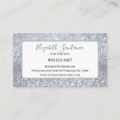 Silver Shimmery Glitter Visitekaartje (Achterkant)