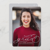 Silver Shine Foto Afstuderen kondiging Aankondiging (Voorkant / Achterkant)