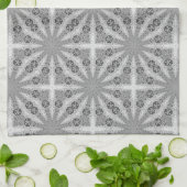 Silver Shine GeoSquare Pattern Kitchen Tea Cloth Theedoek (Gevouwen)
