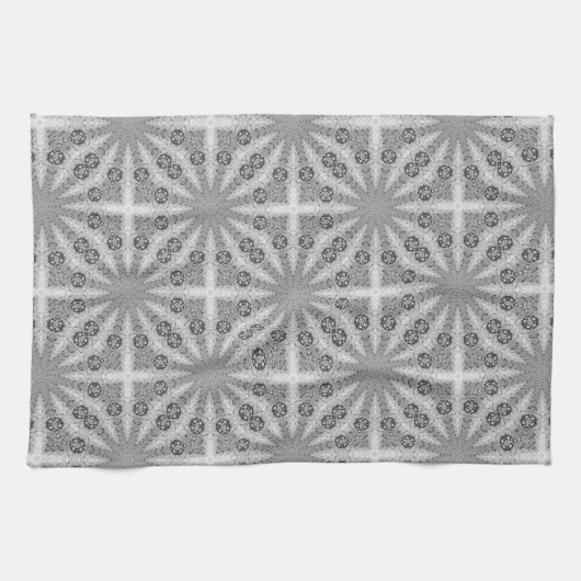 Silver Shine GeoSquare Pattern Kitchen Tea Cloth Theedoek (Horizontaal)