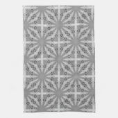 Silver Shine GeoSquare Pattern Kitchen Tea Cloth Theedoek (Verticaal)