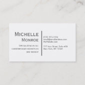 Silver Shine Metallic Visitekaartje (Achterkant)