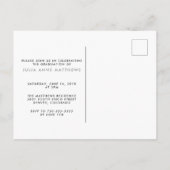 Silver Shine Script Photo Afstuderen Briefkaart (Achterkant)