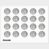 Silver Shiny Diamond Envelope Seal Ronde Sticker (Vel)