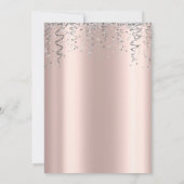 Silver Shiny Dress Roos Gold 50e verjaardag Kaart (Achterkant)