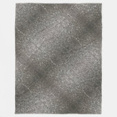 Silver Shiny Glitter Fleece Deken (Voorkant)