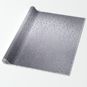 Silver Shiny Small Stars Confetti Vip Cadeaupapier (Uitgerold)