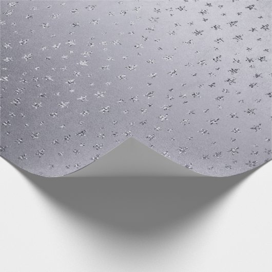 Silver Shiny Small Stars Confetti Vip Cadeaupapier (Hoek)