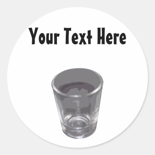  Silver Shot Glass Sticker (Voorkant)