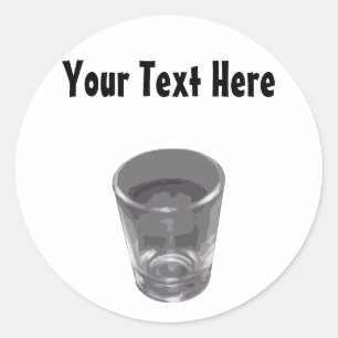 Silver Shot Glass Sticker