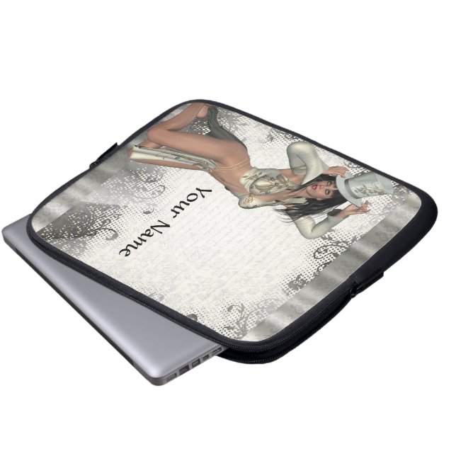 Silver showgirl laptop sleeve (Voorkant onderkant)