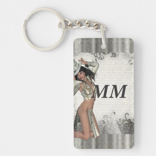 Silver showgirl sleutelhanger (Voorkant)