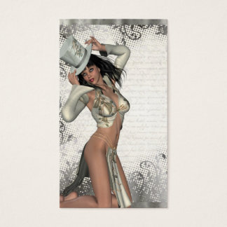 Silver showgirl visitekaartje