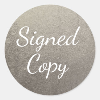 Silver Signed Copy Ronde Sticker