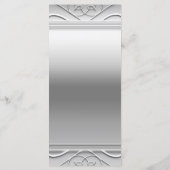 Silver Simple Elegant Chic Wedding Menu Kaart (Achterkant)