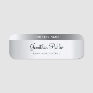 Silver Sjabloon Calligraphy Script Name Elegant Naamplaatje