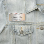 Silver Sjabloon Elegant Typografie Gepersonaliseer Naamplaatje (In situ)